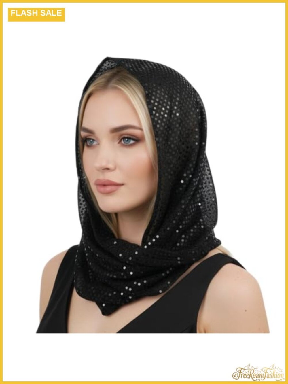 Sequin Head Scarf Headwrap Rave Festival Costume Accessory
